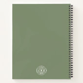 Aangepast zakelijk logo & merk monogram initialen notitieboek (Achterkant)