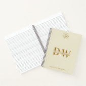Aangepast zakelijk logo & merk monogram initialen notitieboek (Binnen)