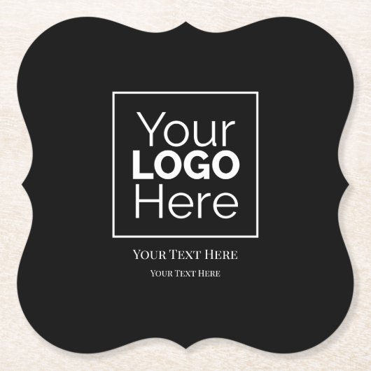 Aangepast zakelijk logo Merk professioneel  Kartonnen Onderzetters (Voorkant)