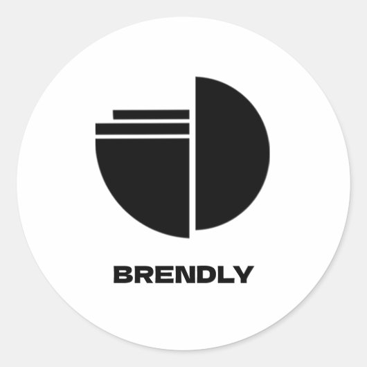 Aangepast zakelijk logo merk ronde sticker (Voorkant)