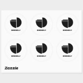 Aangepast zakelijk logo merk ronde sticker (Vel)