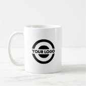 Aangepast zakelijk logo merk wit koffiemok (Links)