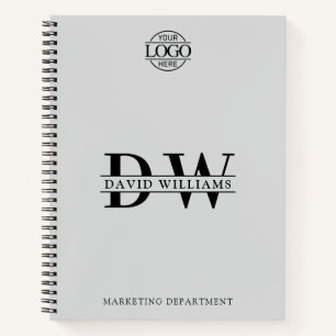 Aangepast zakelijk logo & merkmonogram initiaal notitieboek