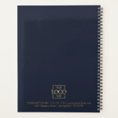 Aangepast zakelijk logo & merkmonogram initiaal planner (Achterkant)