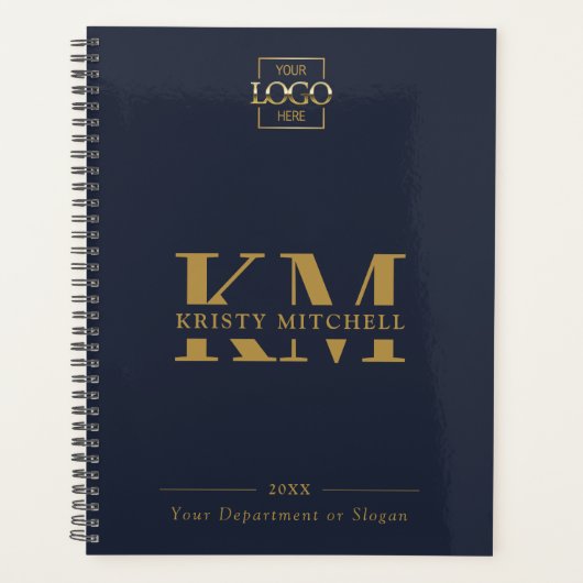 Aangepast zakelijk logo & merkmonogram initiaal planner (Voorkant)