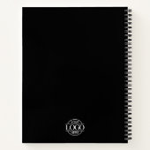 Aangepast zakelijk logo & merkmonogram initiële le notitieboek (Achterkant)