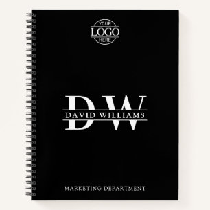 Aangepast zakelijk logo & merkmonogram initiële le notitieboek