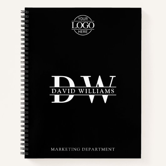 Aangepast zakelijk logo & merkmonogram initiële le notitieboek (Voorkant)