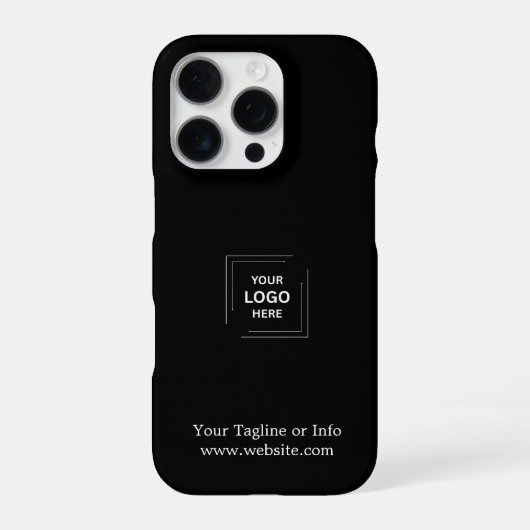 Aangepast zakelijk logo Minimaal iPhone-hoofdtelef iPhone Hoesje (Achterkant)