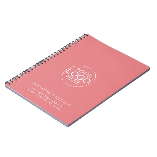 Aangepast zakelijk logo minimalistisch notitieboek (Linkerzijde)