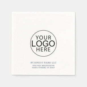 Aangepast Zakelijk Logo Minimalistisch Papier Servet