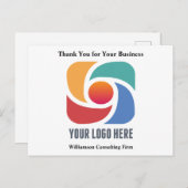 Aangepast zakelijk logo Minimalistische bedrijfsbe Briefkaart (Voorkant / Achterkant)