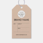 Aangepast Zakelijk Logo Modern Minimalistisch Prij Cadeaulabel (Voorkant)