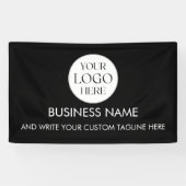 Aangepast Zakelijk Logo Modern Professioneel Spandoek (Horizontaal)