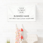 Aangepast Zakelijk Logo Modern Professioneel Spandoek (Insitu)