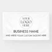 Aangepast Zakelijk Logo Modern Professioneel Spandoek (Horizontaal)