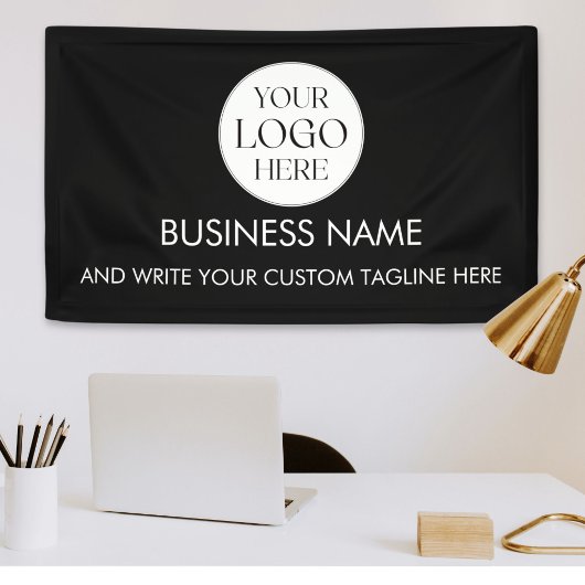 Aangepast Zakelijk Logo Modern Professioneel Spandoek