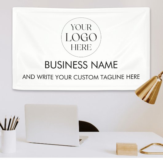 Aangepast Zakelijk Logo Modern Professioneel Spandoek