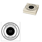 Aangepast Zakelijk Logo Modern Ronde Rubberstempel (Gestempeld)