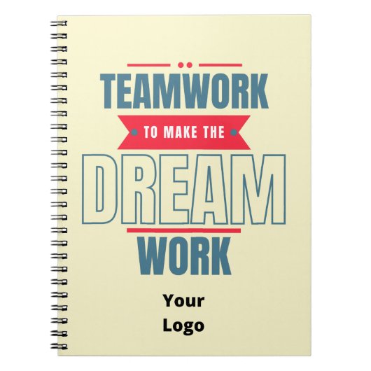 Aangepast zakelijk Logo Motivatie Kantoor Notitieboek (Voorkant)