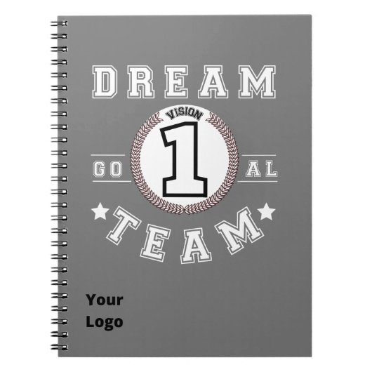 Aangepast zakelijk Logo Motivatie Kantoor Notitieboek (Voorkant)