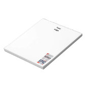 Aangepast zakelijk Logo Motivatie Notitieblok (Linkerzijde)