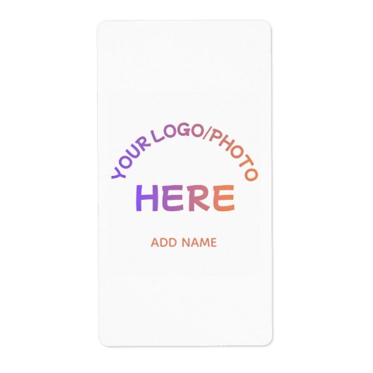 Aangepast zakelijk logo naam bedrijf verzendlabel (Voorkant)