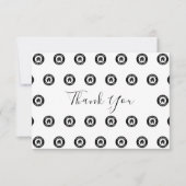 Aangepast zakelijk Logo patroon en bericht Bedankkaart (Voorkant)