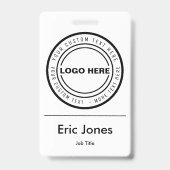 Aangepast zakelijk logo personeels ID identificati Badge (Voorzijde)