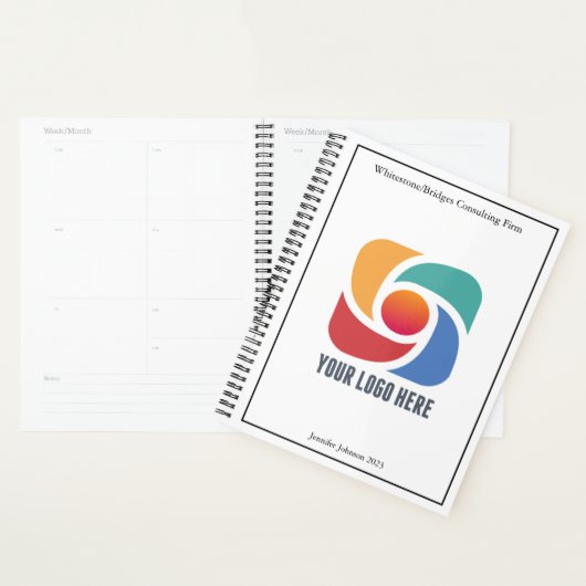 Aangepast zakelijk logo professioneel 2027 Bedrijf Planner (Display)