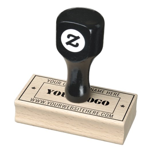 Aangepast zakelijk logo professioneel rechthoekig rubberstempel (Stempel)