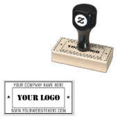 Aangepast zakelijk logo professioneel rechthoekig rubberstempel (Gestempeld)