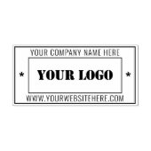 Aangepast zakelijk logo professioneel rechthoekig rubberstempel (Afrduk)