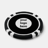 Aangepast zakelijk logo promotionele QR-code zwart Poker Chips (Enkel)