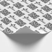Aangepast zakelijk logo & QR-code Cadeaupapier (Hoek)