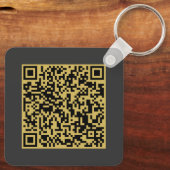 Aangepast zakelijk logo & QR-code promotioneel spu Sleutelhanger (Achterkant)