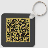 Aangepast zakelijk logo & QR-code promotioneel spu Sleutelhanger (Achterkant)