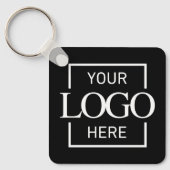 Aangepast zakelijk logo & QR-code promotioneel spu Sleutelhanger (Voorkant)