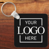 Aangepast zakelijk logo & QR-code promotioneel spu Sleutelhanger (Voorkant)
