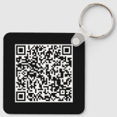 Aangepast zakelijk logo & QR-code promotioneel spu Sleutelhanger (Achterkant)