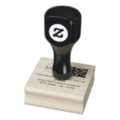 Aangepast Zakelijk Logo Qr Code & Retouradres Rubberstempel (Stempel)