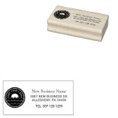 Aangepast zakelijk logo retouradres rubberstempel (Gestempeld)
