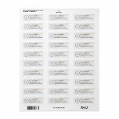 Aangepast zakelijk logo retouradreslabel etiket (Full Sheet)