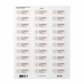 Aangepast zakelijk logo retouradreslabel etiket (Full Sheet)