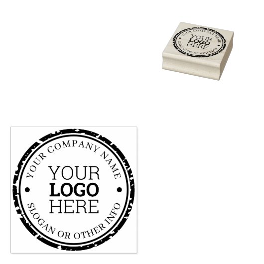 Aangepast zakelijk logo rubberstempel (Gestempeld)