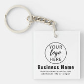 Aangepast zakelijk logo sleutelhanger (voorkant)