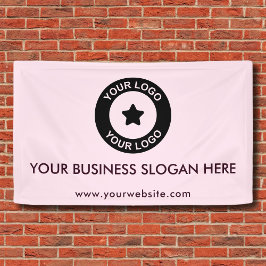 Aangepast zakelijk logo slogan website promotie ma spandoek