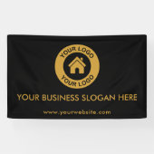 Aangepast Zakelijk Logo Slogan Website Promotionee Spandoek (Horizontaal)