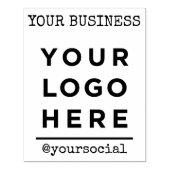 Aangepast Zakelijk Logo Sociaal Rubberstempel (Afrduk)