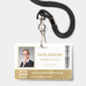 Aangepast zakelijk logo streepjescode foto van wer badge (Voorzijde met lanyard)